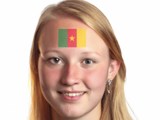 AR National Flag Body Paint(Cameroon)