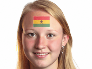 AR National Flag Body Paint(Ghana)