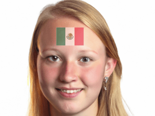 AR National Flag Body Paint(Mexico)