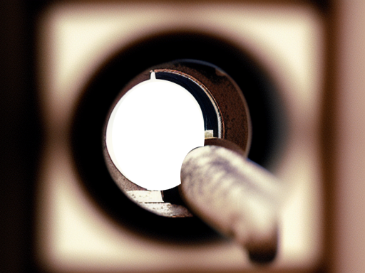 Through a key hole
